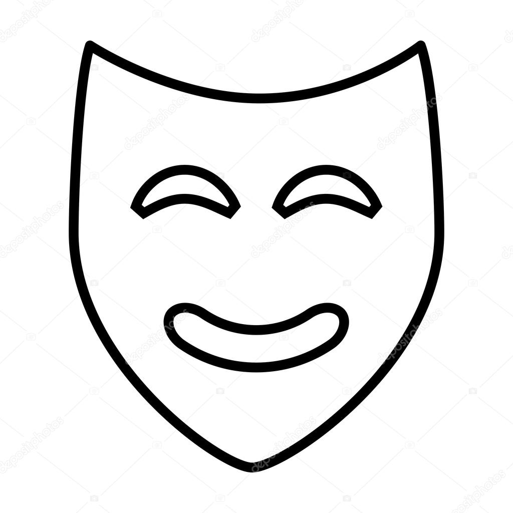 Theater Mask Isolated Icon Design — Stock Vector © Yupiramos dedans Dessin Theatre