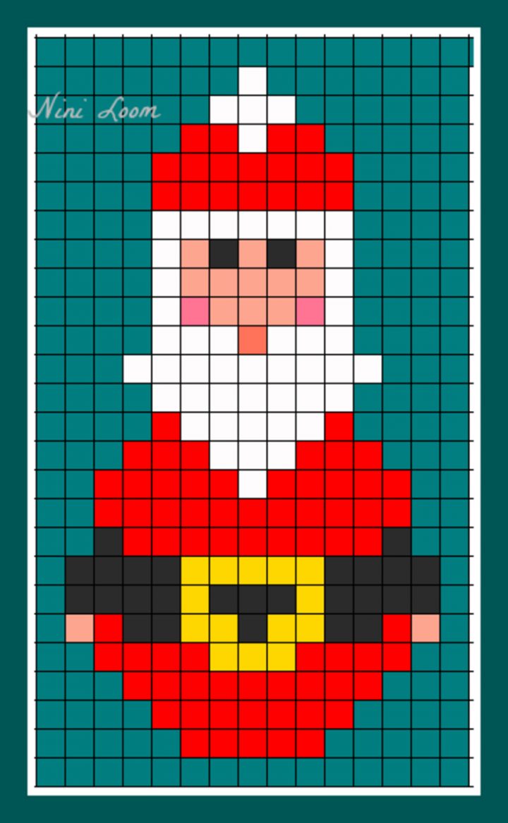 Theme Noel – Page 2 intérieur Pixel Art Pere Noel