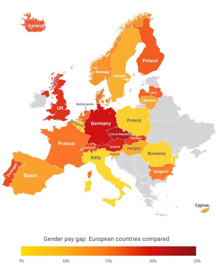 These Are The Best And Worst Countries For The Gender Pay tout Pays Et Capitales Union Européenne