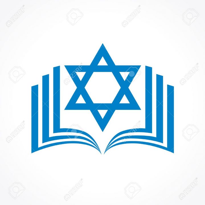 Torah En Ligne Ou Tanakh Logo Vectoriel. Ouvrir Le Livre Avec David Clipart  Étoile Icône. Logiciels Ou De L'application De Téléphone Éducatif Signe tout Logiciel Éducatif En Ligne