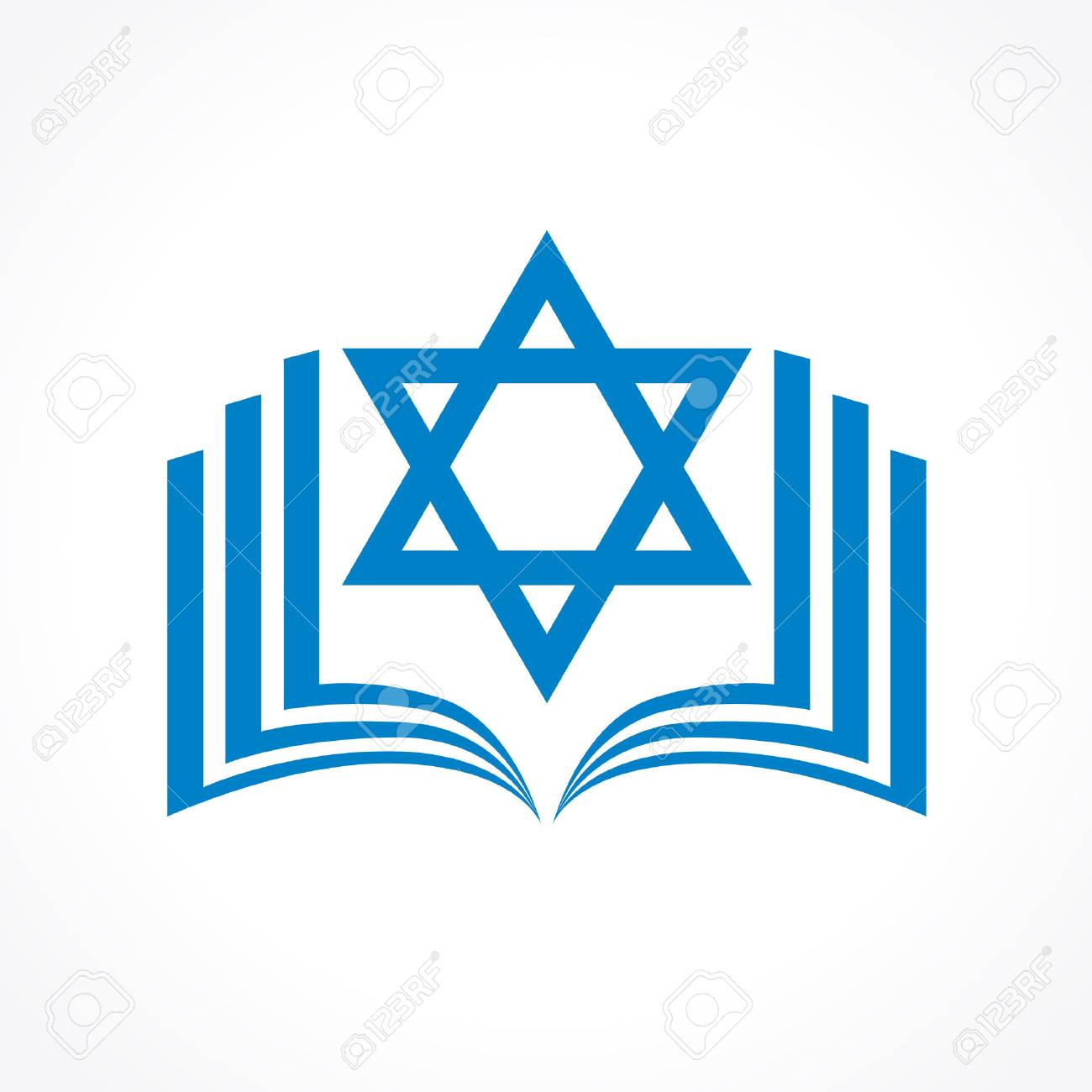 Torah En Ligne Ou Tanakh Logo Vectoriel. Ouvrir Le Livre Avec David Clipart  Étoile Icône. Logiciels Ou De L'application De Téléphone Éducatif Signe tout Logiciel Éducatif En Ligne