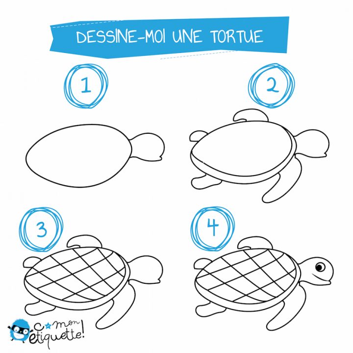 Tortue | Dessin Mer, Coloriage Mer, Dessin destiné Dessiner Une Tortue