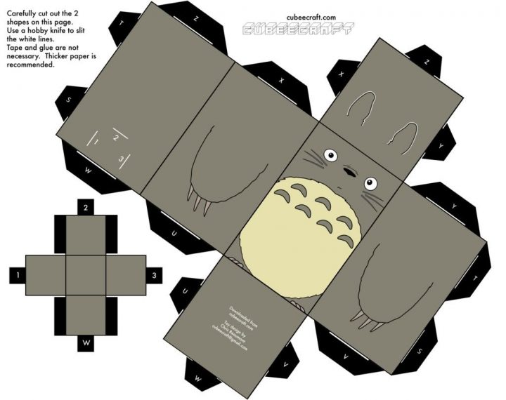 Totoro Paper Figure | Totoro Diy, Totoro, Totoro Party concernant Paper Toy A Imprimer