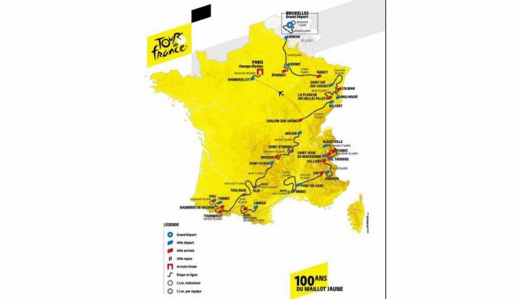 Tour De France | Tour De France 2019 : Découvrez Les Cartes destiné Grande Carte De France À Imprimer