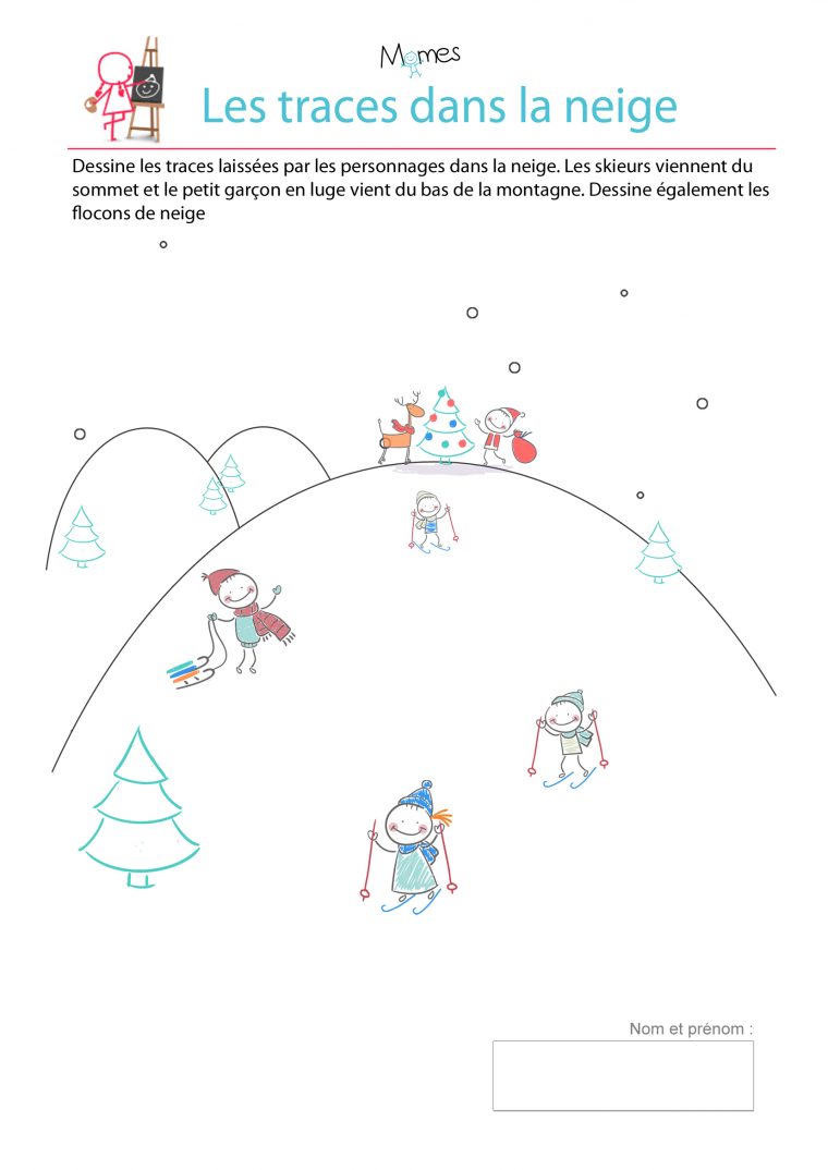 Tous En Piste Pour Noël – Exercice De Tracé – Momes intérieur Activité Primaire A Imprimer