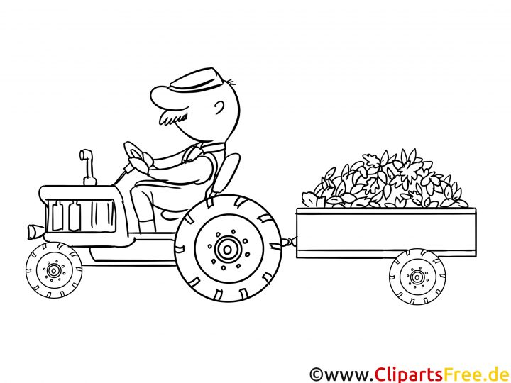 Tracteur Dessin À Télécharger – Campagne À Colorier – Ferme avec Tracteur À Colorier