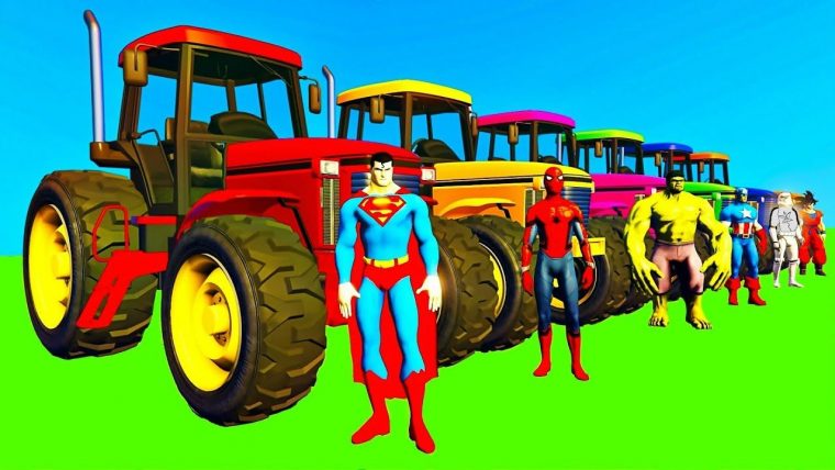 Tracteur Dessins Animés Pour Enfants & Vidéo Avec Voitures encequiconcerne Dessin Animé De Tracteur John Deere