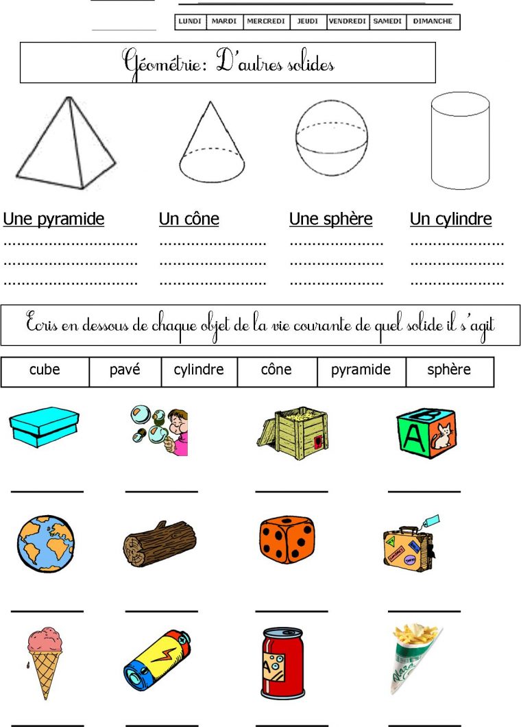 Travailler Les Solides De Manière Ludique!ce1 Ce2 | Le Blog avec Exercice Ludique