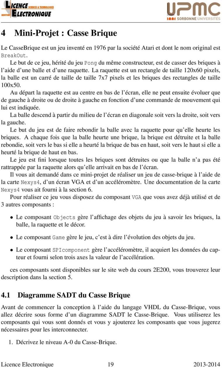 Travaux Pratiques D Electronique Numérique – Pdf Free Download à Casse Brique Gratuit En Ligne