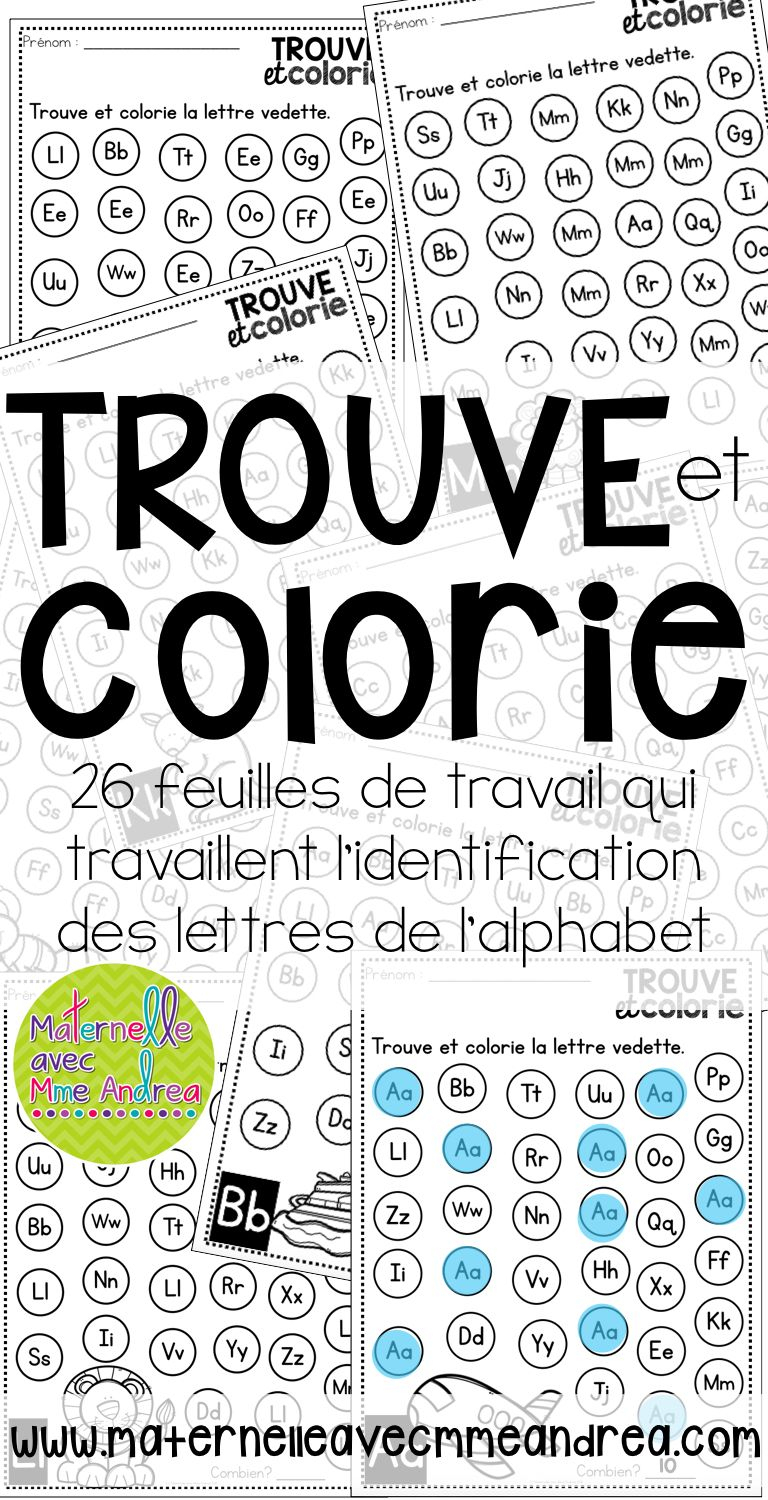 Trouve Et Colorie - Les Lettres De L&amp;#039;alphabet (French intérieur Apprendre L Alphabet En Francais Maternelle 