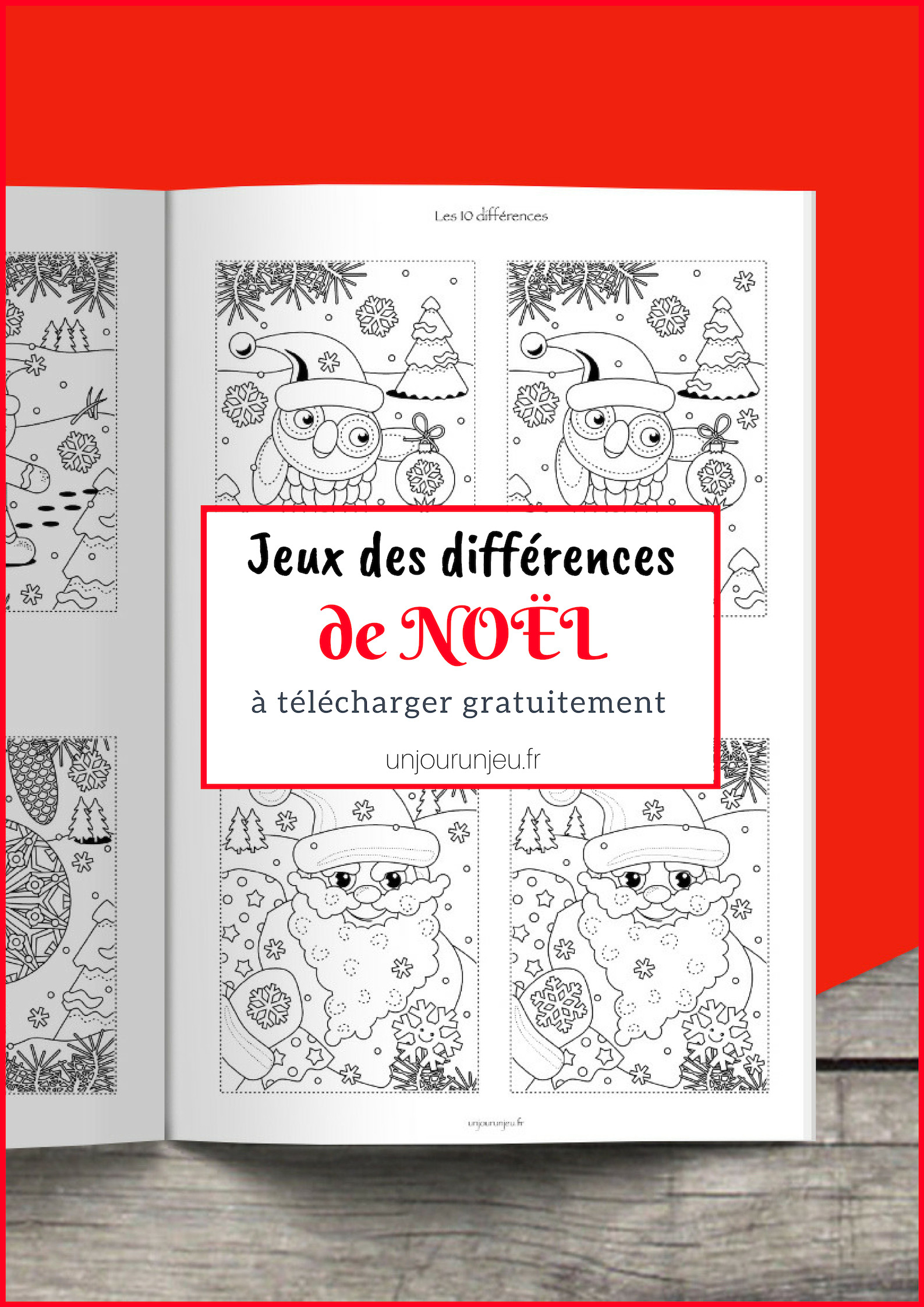 Trouve Les Différences : 11 Modèles De Noël À Imprimer destiné Jeux Des Differences Gratuit 