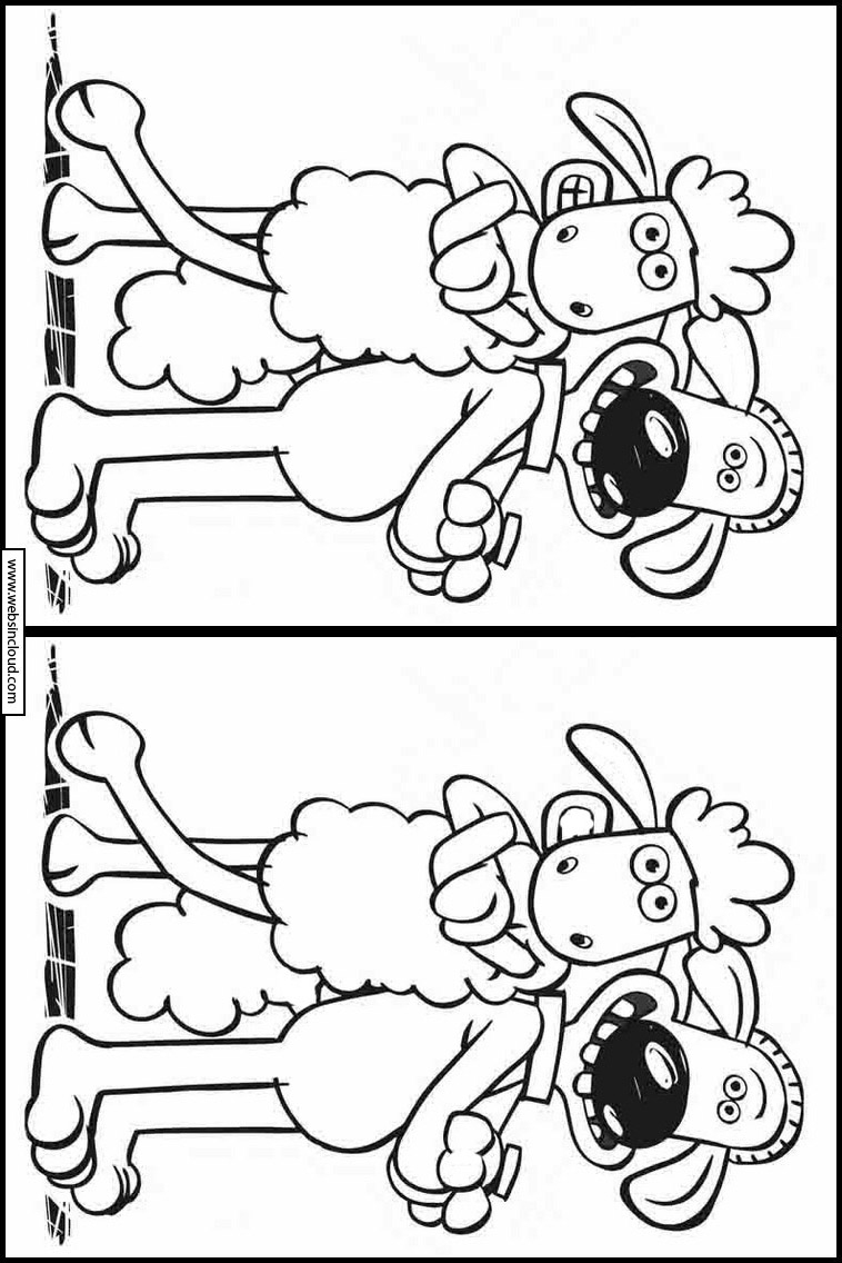 Trouver Les Différences À Imprimer Shaun Le Mouton 2 avec Photo De Mouton A Imprimer