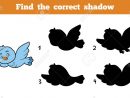 Trouver L'ombre Correcte, L'éducation Jeu Pour Les Enfants (Oiseau) avec Jeux De L Oiseau