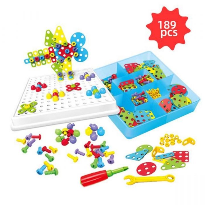 Tstr® Jeu De Construction 3D Puzzle Vis Ecrou Jouet Mosaïque à Jeux Enfant Educatif