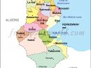Tunisie Carte encequiconcerne Carte Avec Departement