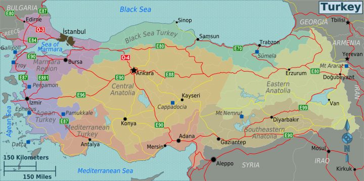 Turquie Carte tout Carte De France Avec Region