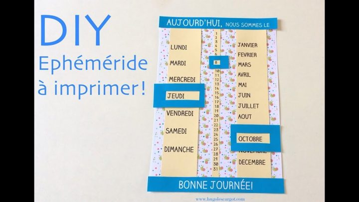 Tuto Calendrier Éphéméride À Imprimer serapportantà Calendrier Ludique À Imprimer