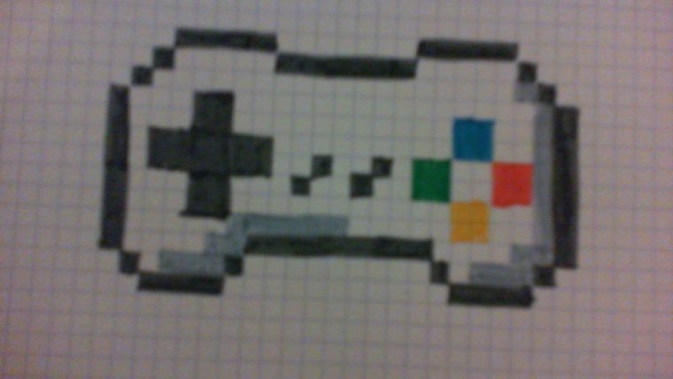 Tuto Comment Dessiner Une Manette De Jeux En Pixel Art à Jeux Dessin Pixel