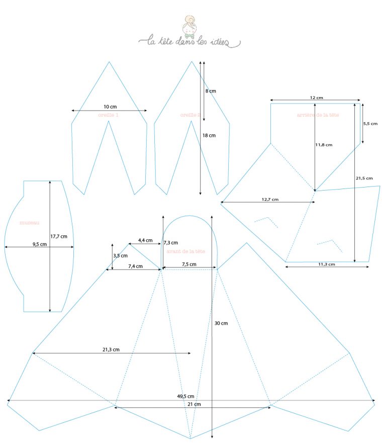 Tutoriel : Réaliser Un Masque D'âne En Carton concernant Patron De Maison En Papier A Imprimer