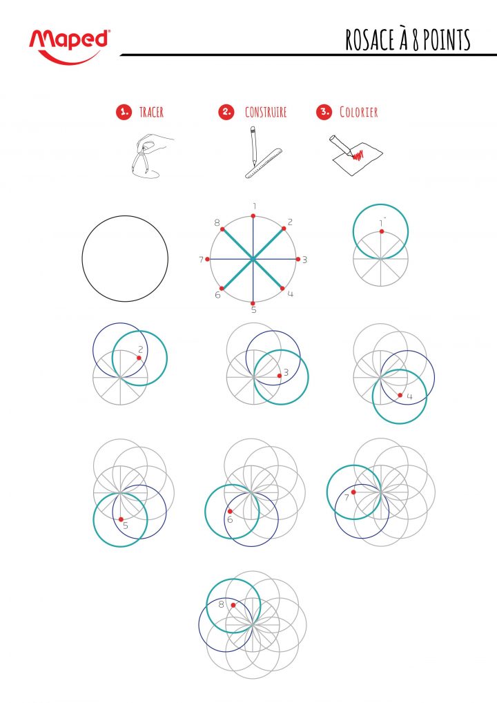 Tutoriel Rosace À 8 Points #maped #mapedcreatives #rosace destiné Dessiner Une Rosace