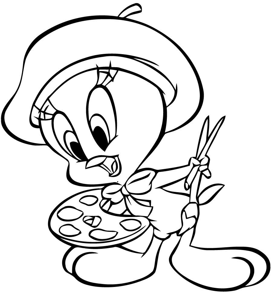 Tweety And Sylvester #1 (Cartoons) – Printable Coloring Pages pour Dessiner Titi