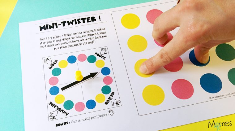 Twister À Doigts À Imprimer – Momes intérieur Jeux Pour Apprendre Les Couleurs