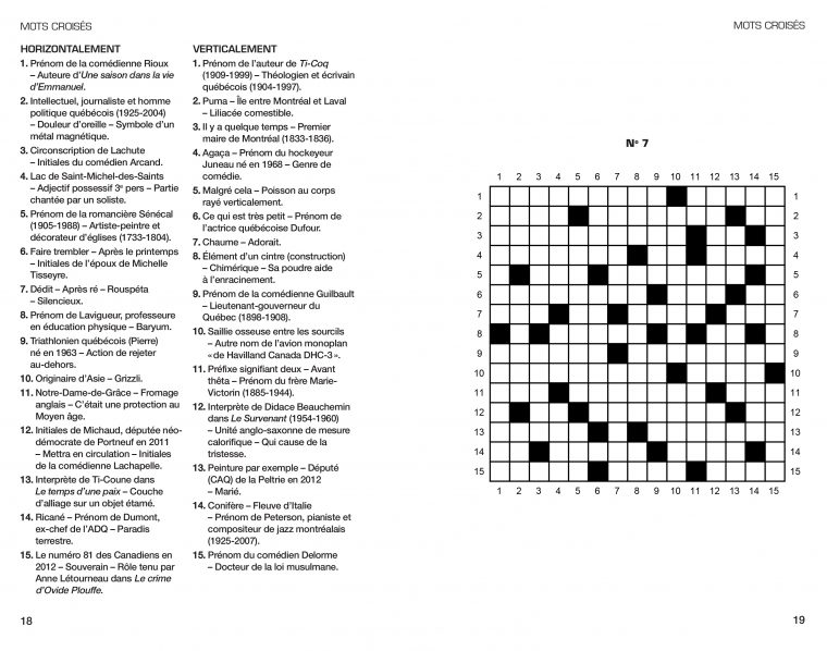 Ultime Mots Croisés Québécois dedans Mots Croises Ca