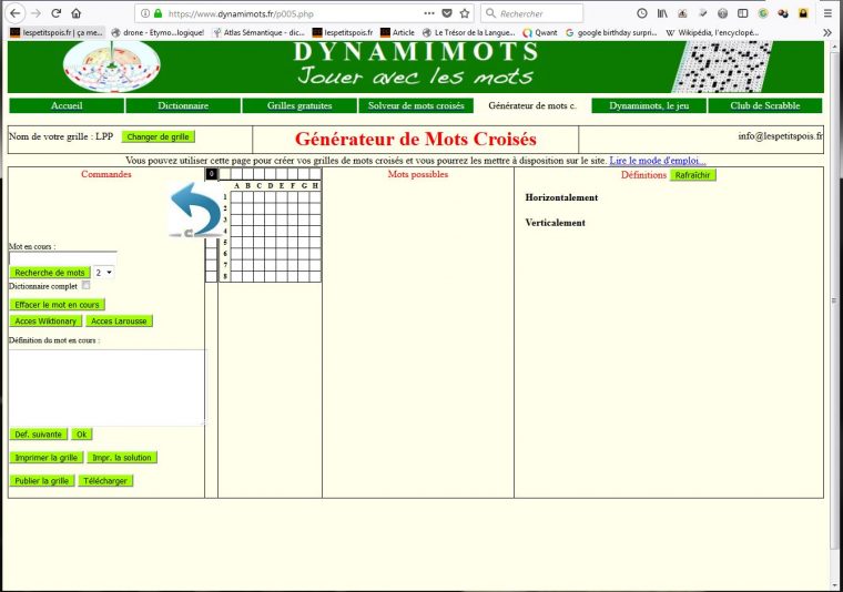 Un Générateur De Mots Croisés Gratuit | Lespetitspois.fr intérieur Jeux De Mots Croisés Gratuits