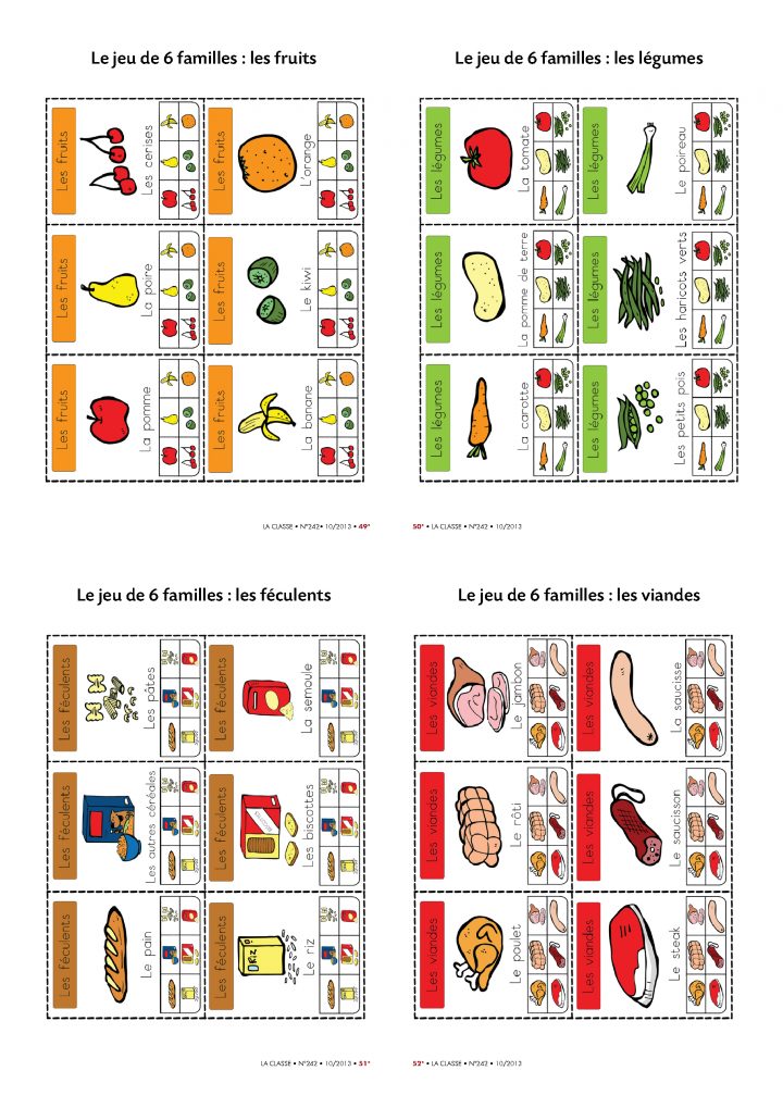 Un Jeu De 6 Familles Pour Découvrir Les 6 Familles D concernant Jeux Interactifs 6 Ans