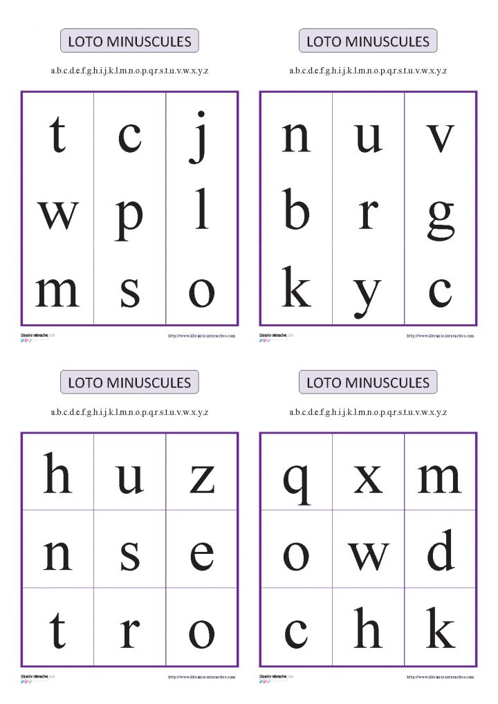 Un Jeu De Loto Pour Apprendre À Reconnaître Les Lettres En dedans Alphabet Majuscule Et Minuscule