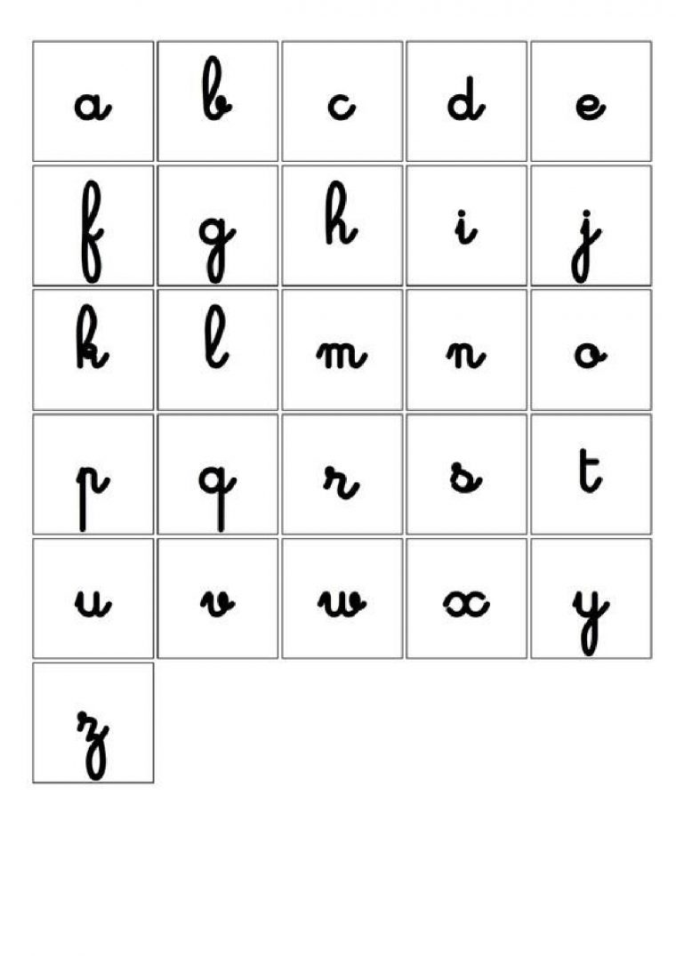 Un Jeu De Memory Pour Distinguer Les Cursives Et Scriptes intérieur Alphabet Français À Imprimer