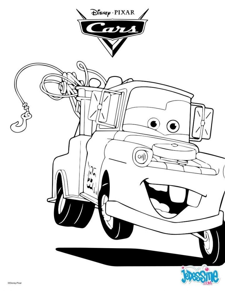 Un Joli Coloriage Sur Cars Avec Martin La Dépanneuse. Un à Flash Mcqueen Martin