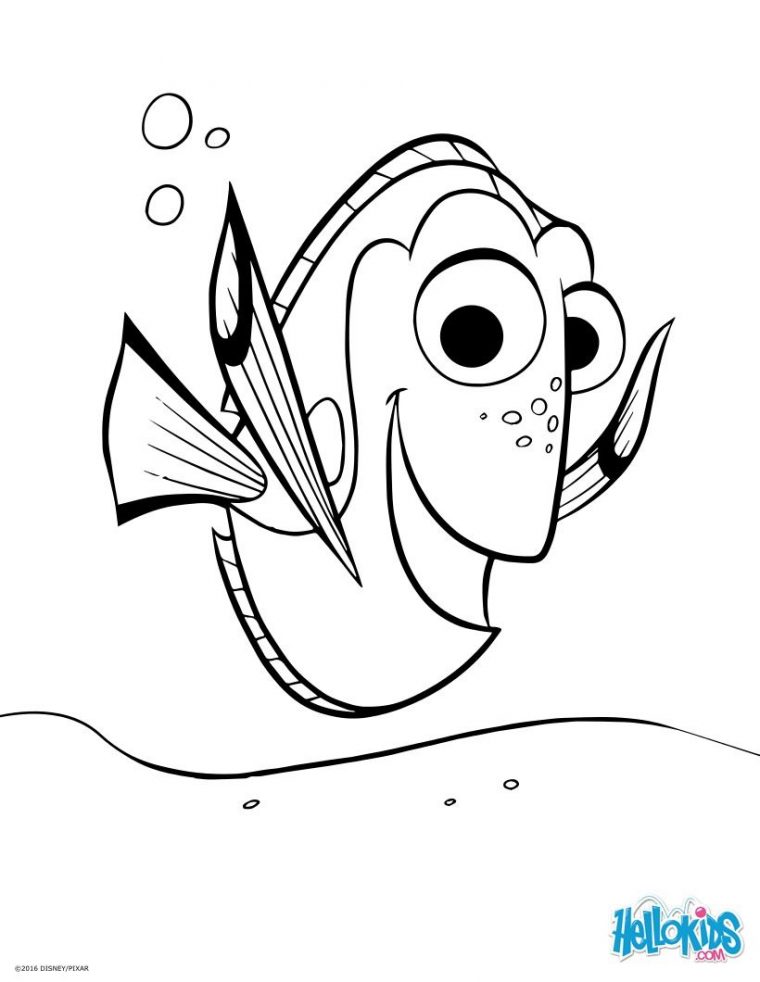 Un Joli Coloriage Sur Le Monde De Dory. Viens Colorier Dory destiné Tous Les Coloriages Du Monde