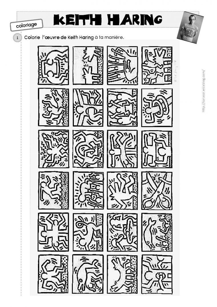 Un Marque-Page Keith Haring | Caracolus tout Marque Page Gratuit À Imprimer