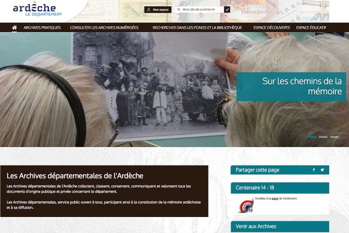 Un Nouveau Site Web Pour Les Archives De L'ardèche encequiconcerne Logiciel Éducatif En Ligne