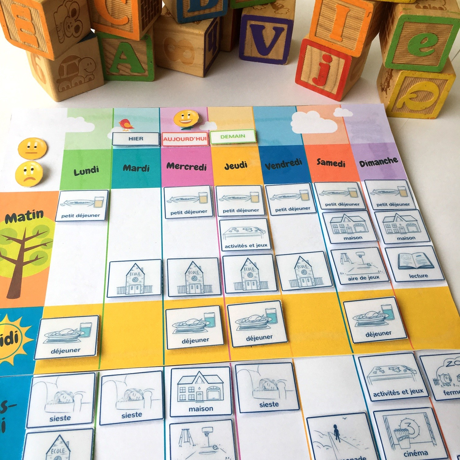 Un Semainier À Imprimer Gratuitement : Aide Ton Enfant À Se pour Jeux Pour Les Petit De 4 Ans