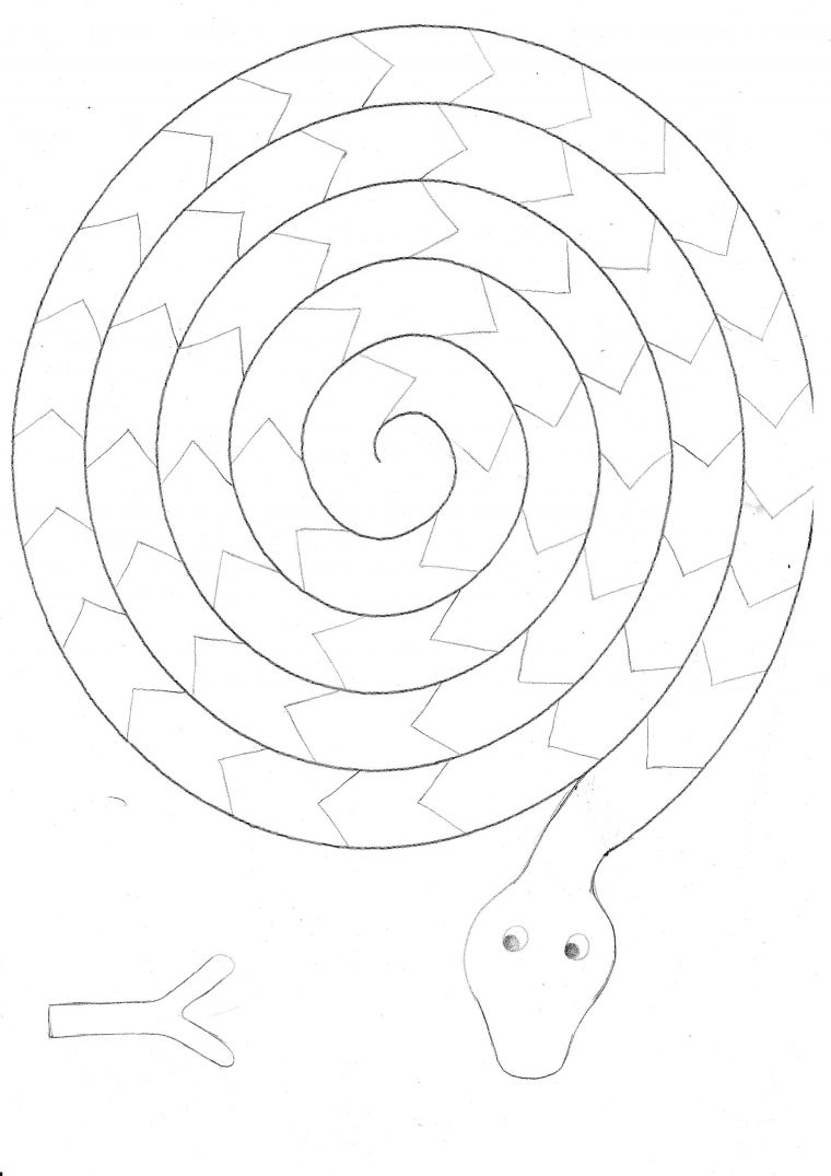 Un Serpent À Decouper En Spirale (La Classe De Wjl concernant Dessin A Decouper