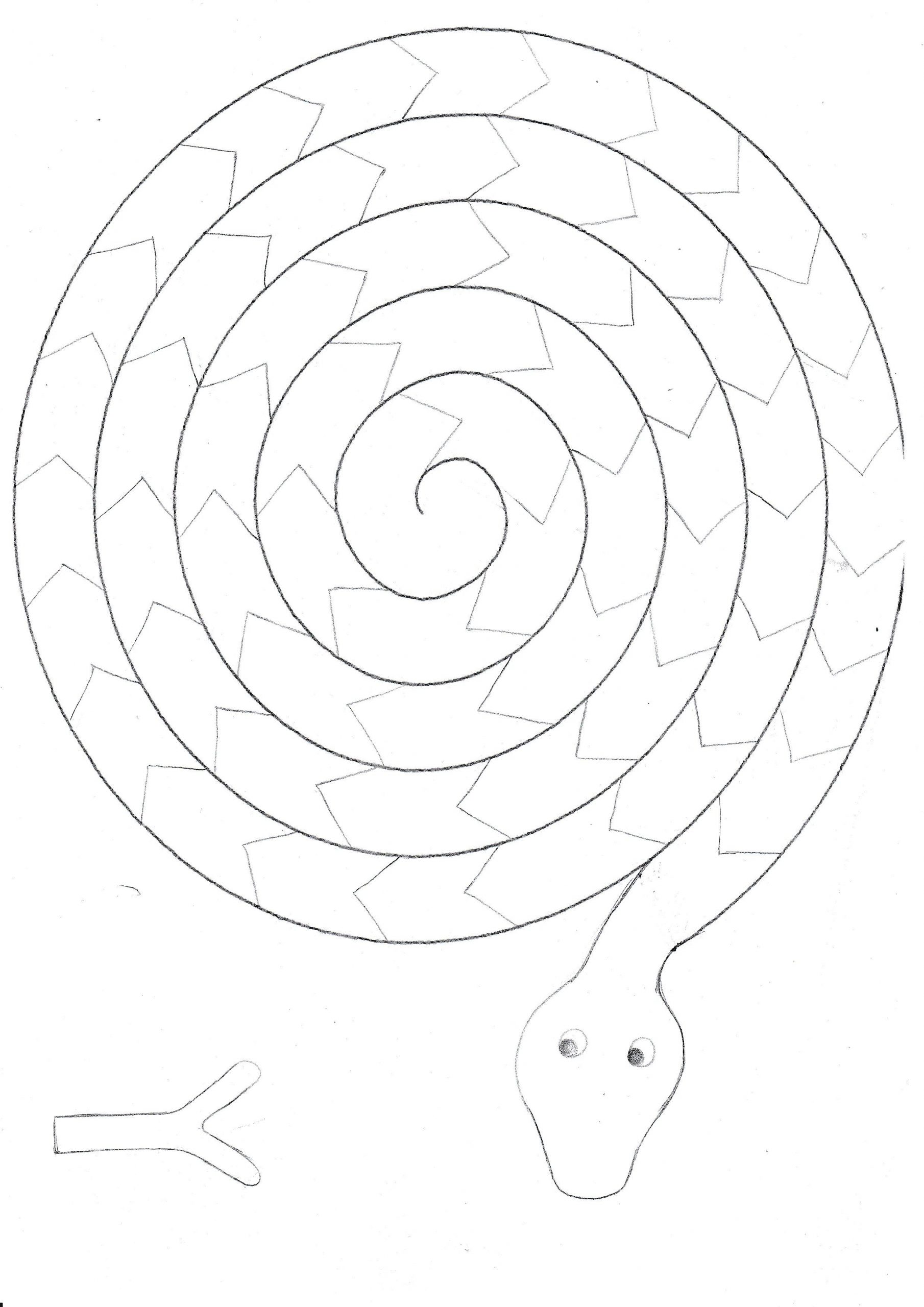 Un Serpent À Decouper En Spirale (La Classe De Wjl serapportantà Decoupage Pour Enfant 