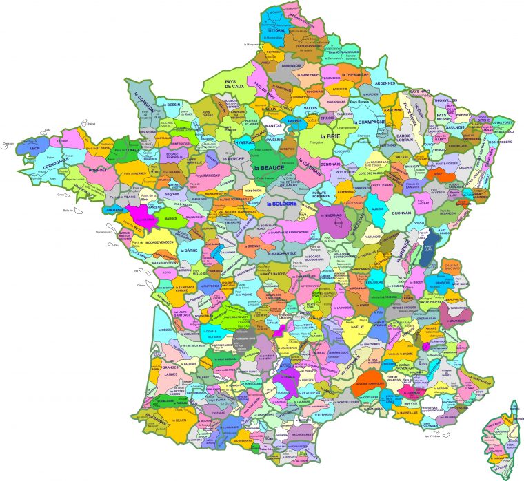 Une Carte Des Régions Naturelles De France avec Carte De France Imprimable