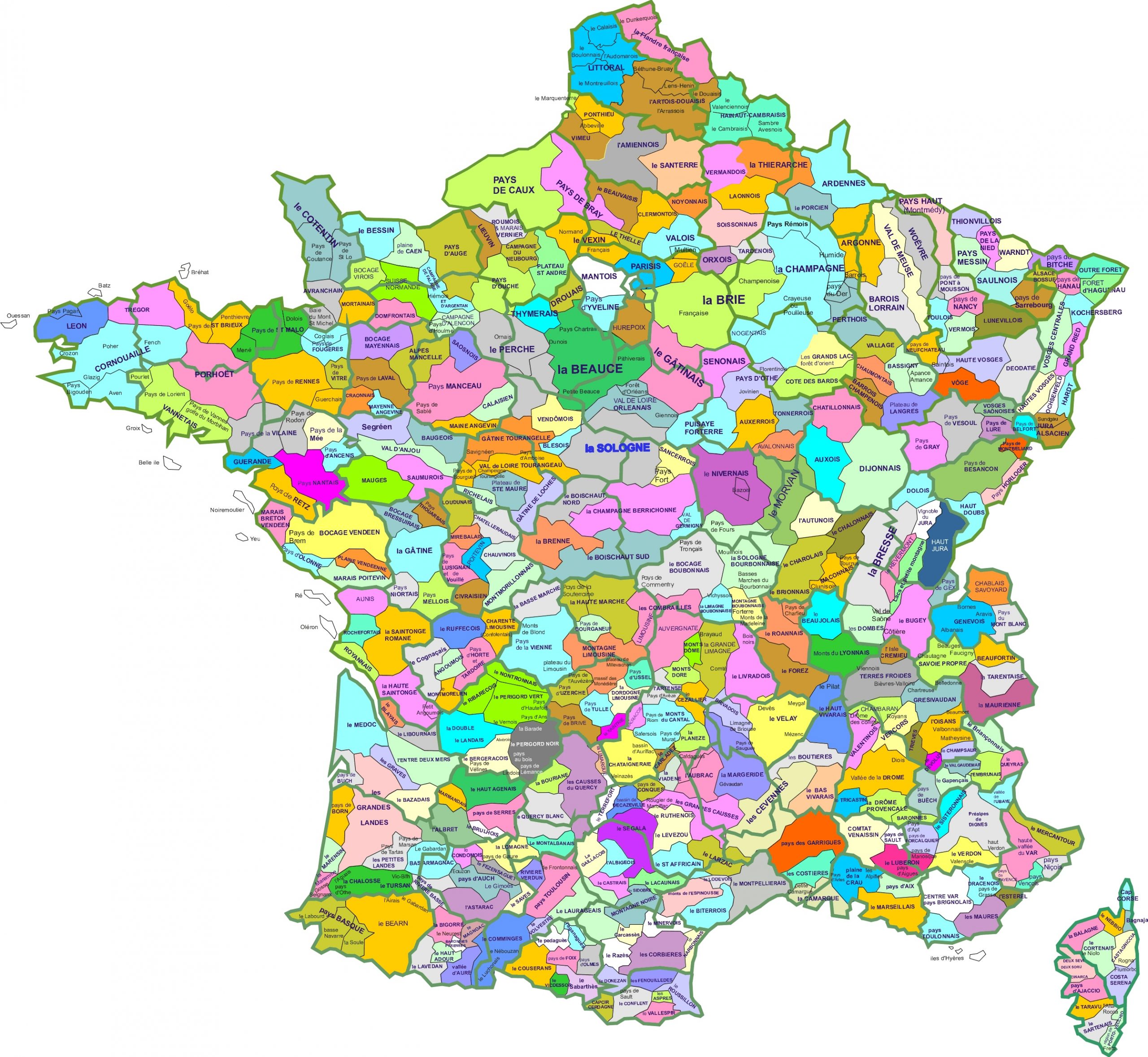 Une Carte Des Régions Naturelles De France concernant Apprendre Les Régions De France