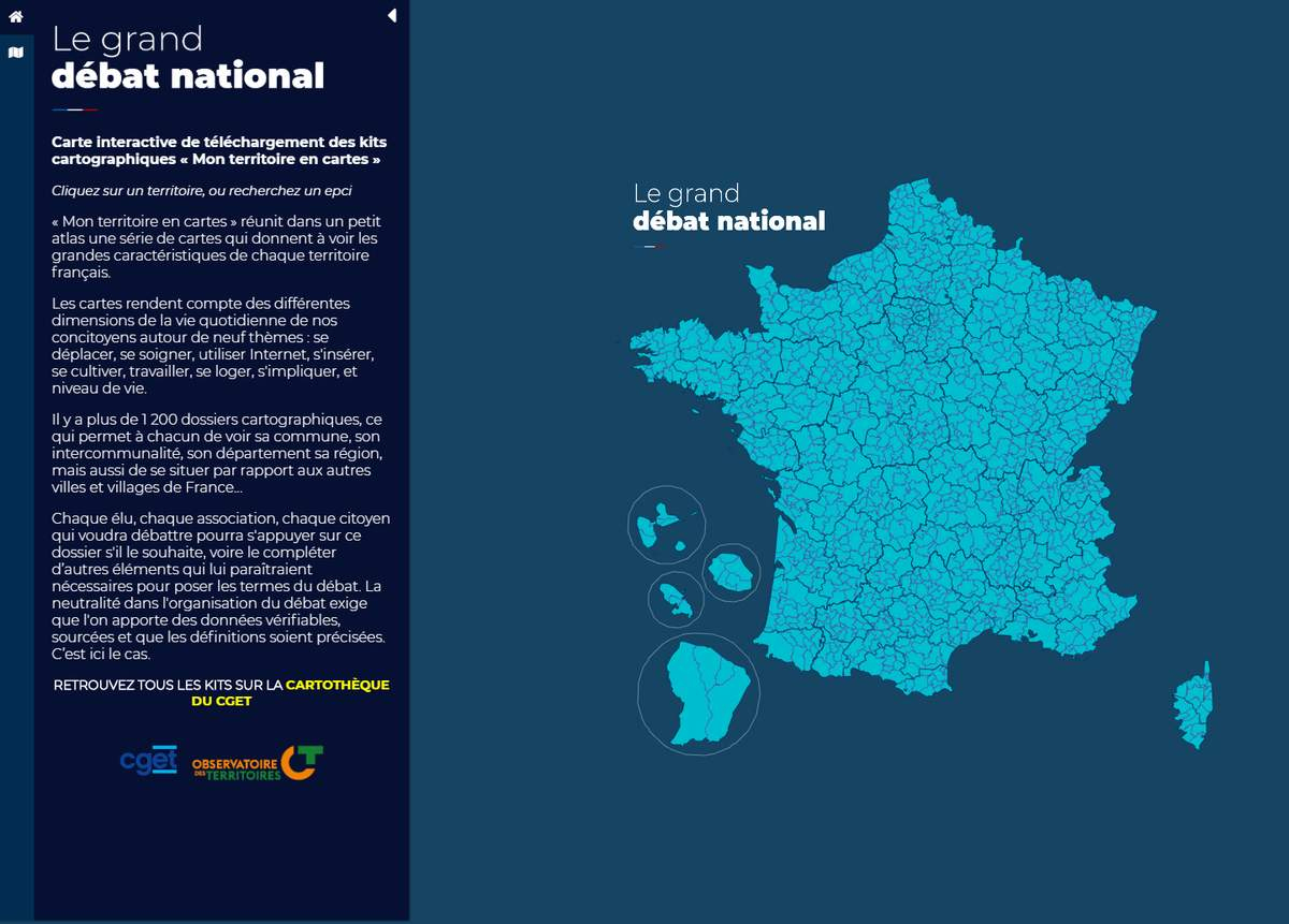 Une Cartothèque De La France Pour Alimenter Le Grand Débat à Carte De France Region A Completer
