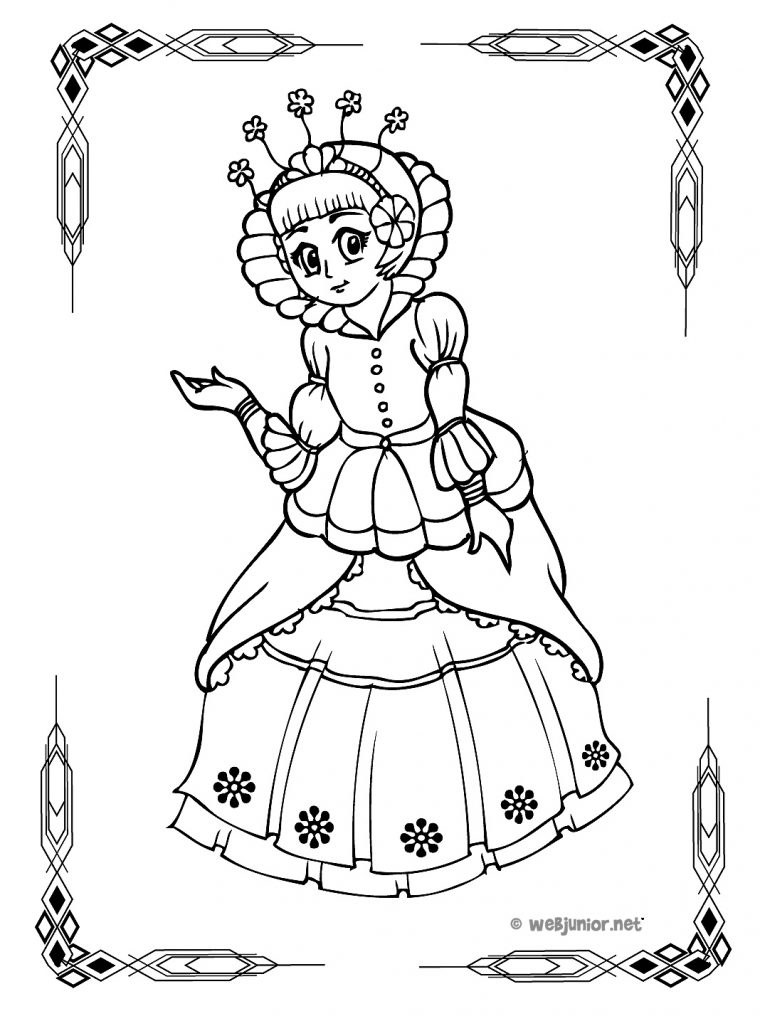 Une Jolie Princesse : Coloriage Princesses Gratuit Sur Webjunior destiné Dessin Chateau Princesse