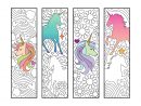 Unicorn Bookmarks - Pdf Zentangle Coloring Page | Coloring concernant Modele De Marque Page A Imprimer