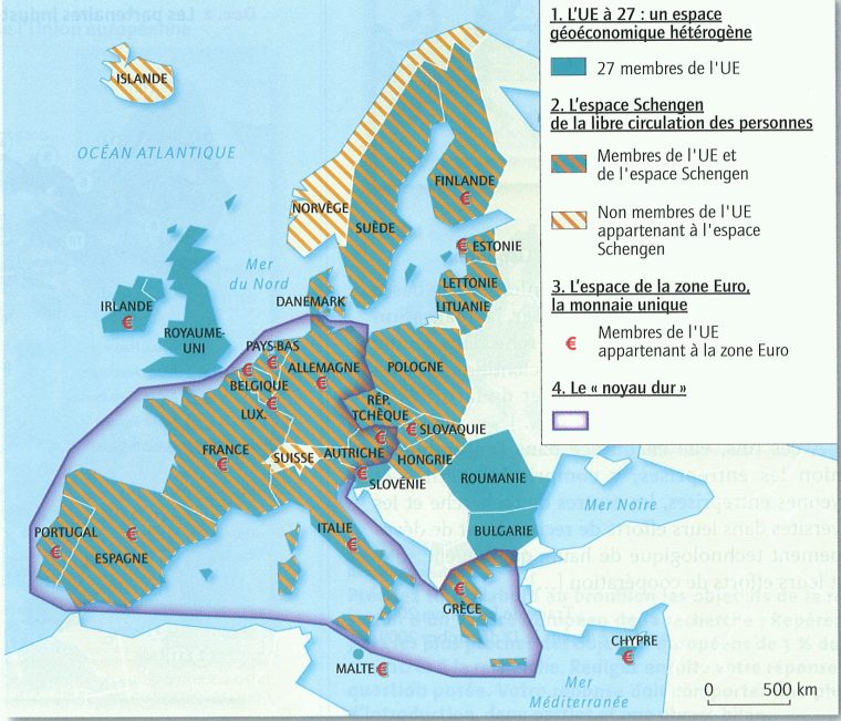 Union Européenne Et Ses Territoires – Hgeeks encequiconcerne La Carte De L Union Européenne