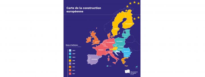 Union Européenne : La Construction Européenne En Carte encequiconcerne Carte De L Union Europeenne