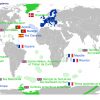Union Européenne - Territoires Périphériques Associés avec Département D Outre Mer Carte
