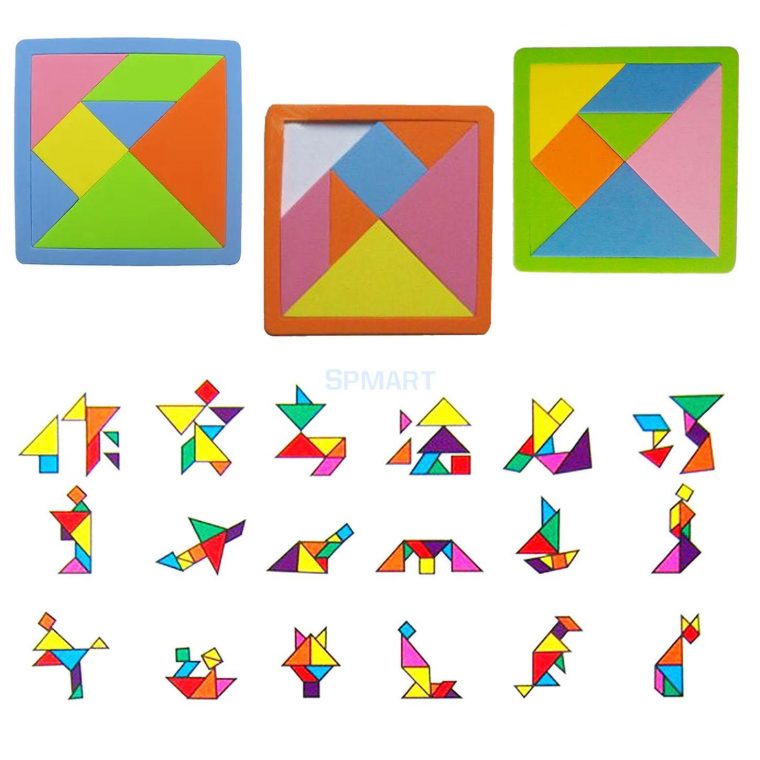 Us $2.06 37% Off|7 Pieces Eva Foam Tangram Brain Educational Teaser Puzzle  Game Kid Toys|Kids Toys|Puzzle Game|Games Kids – Aliexpress avec Pièces Tangram