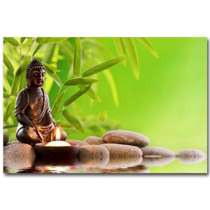 Us $4.31 20% Off|Nicoleshenting Zen Stone And Bamboo Meditation Art Silk  Fabric Poster Huge Print Buddha Picture Room Wall Decor 015|Zen  Stone|Buddha serapportantà Image Zen A Imprimer