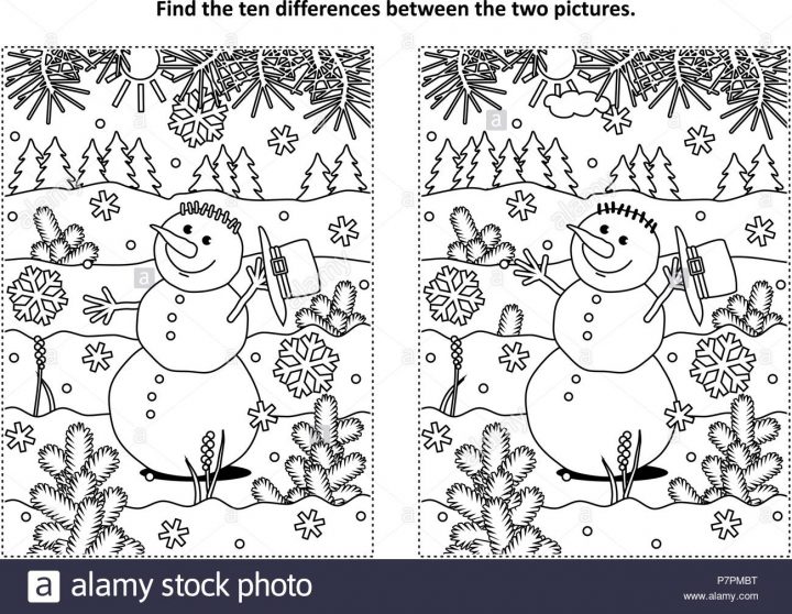 Vacances D'hiver, Le Nouvel An Ou À Thème De Noël Trouver encequiconcerne Trouver Les Difference