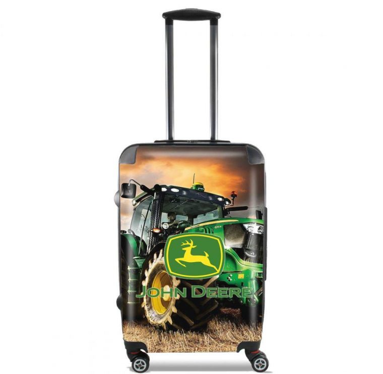 Valise Format Cabine John Deer Tracteur Vert avec Dessin Animé De Tracteur John Deere